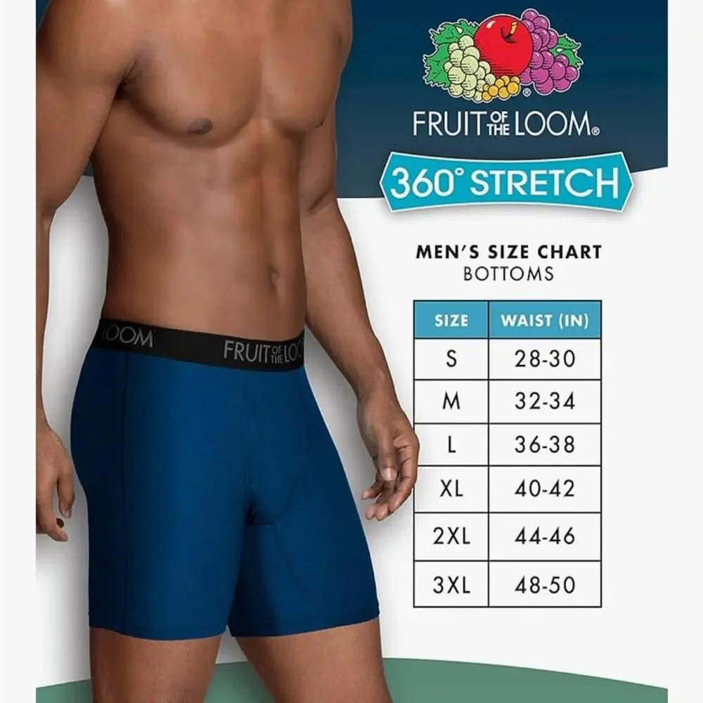 Fruit of the Loom Men's Micro Stretch Boxer Briefs- 5 pack Small